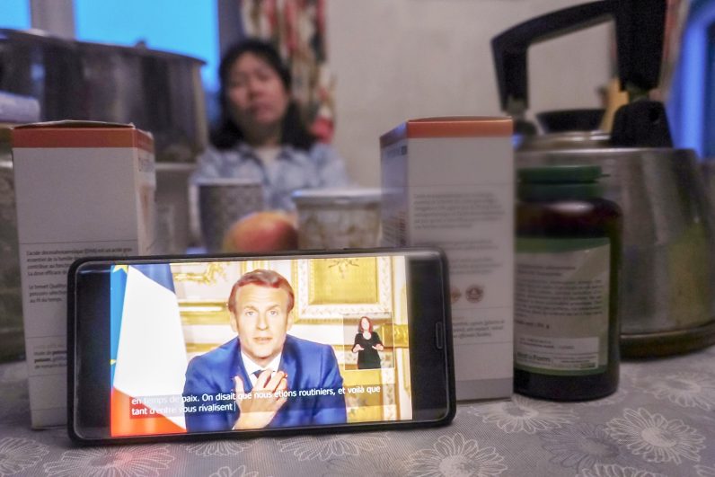 Allocution d'Emmanuel Macron le 13 avril 2020 © Spech