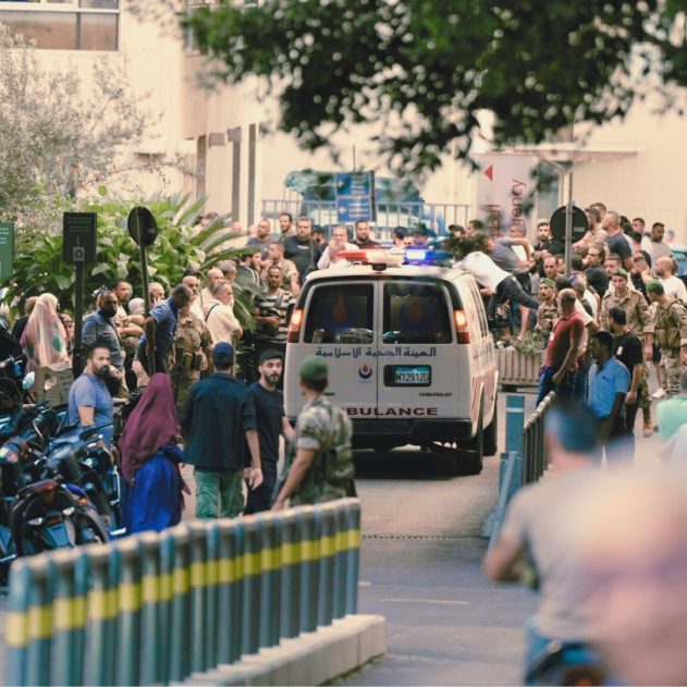 Une ambulance à Beyrouth, Photo L'Orient Le Jour.