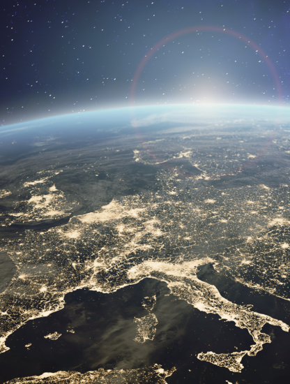 La France vue de l'espace. Photo Shutterstock.