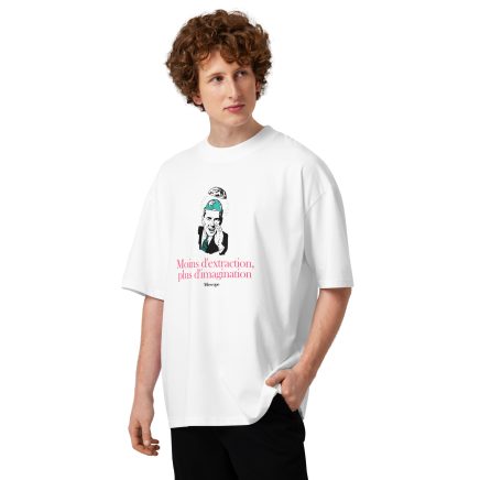 "Moins d'extraction, plus d'imagination" - T-shirt col montant écologique unisexe