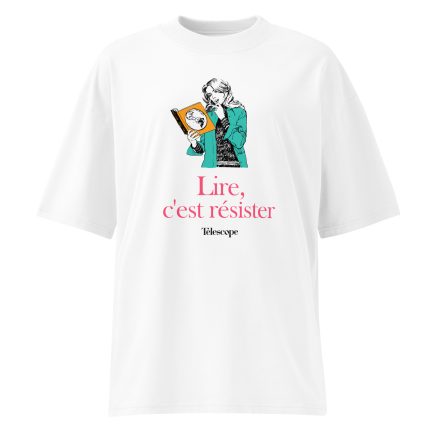 "Lire, c'est résister" - T-shirt col montant écologique unisexe