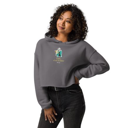 Sweat à Capuche Crop-Top - "Lire, c'est résister"